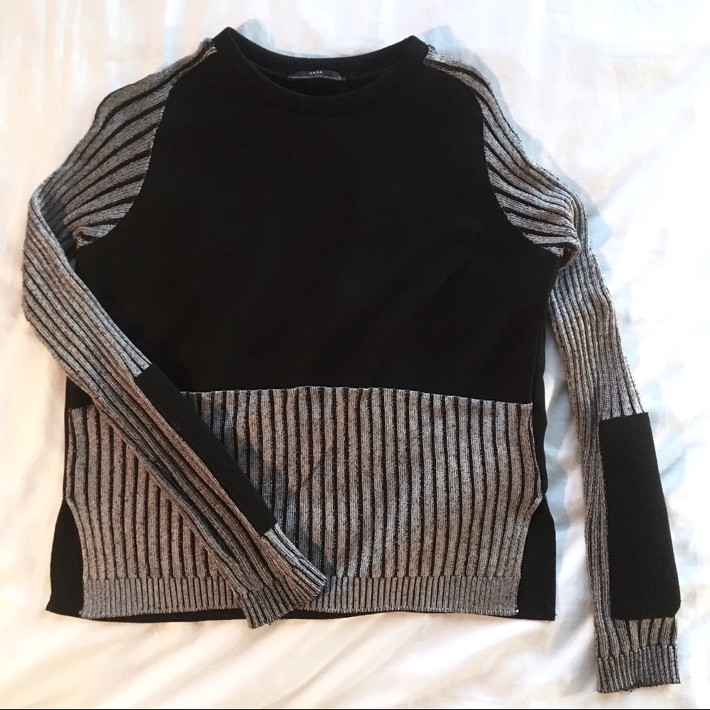 Zara: B/W Multi-Fabric Knit